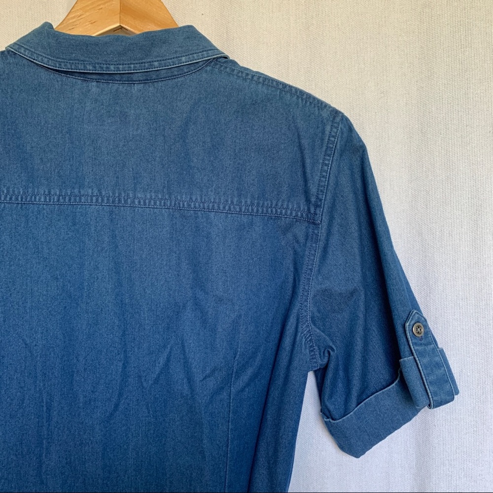 Denim Blue Shirt Dress - Picture 5 of 7